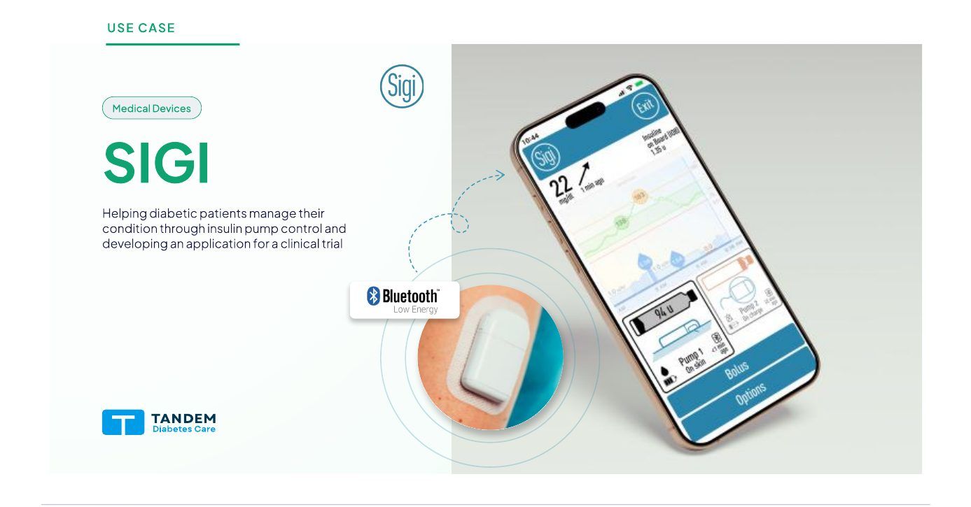SIGI: a companion app connected to an insulin pump.